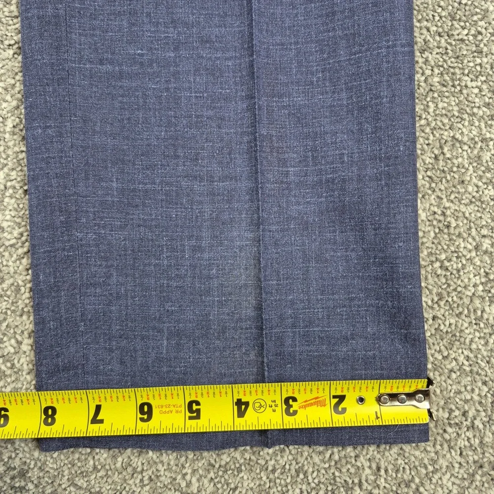 Banana Republic Dress Pants Mens‎ 36x34 Blue Wool Silk Linen Vitale Barberis